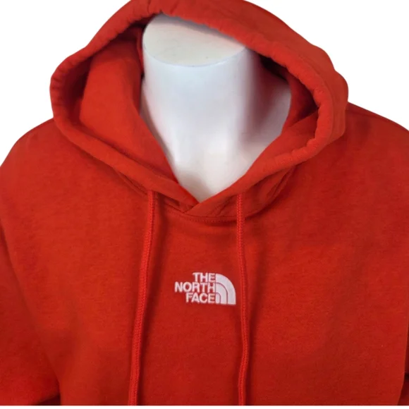 The North Face Hi Lo Hoodie Pullover Sweatshirt Womens XL Red Cropped - Picture 9 of 10